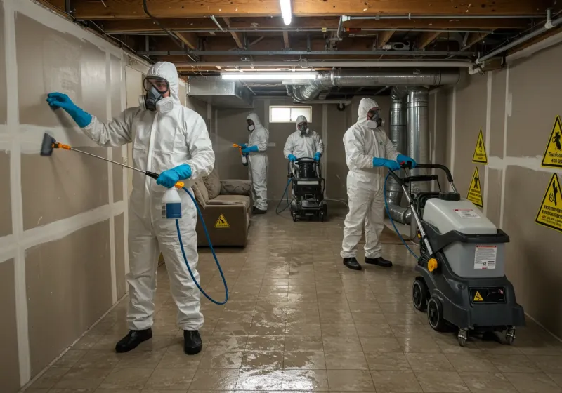 Basement Moisture Removal and Structural Drying process in Grand County, UT